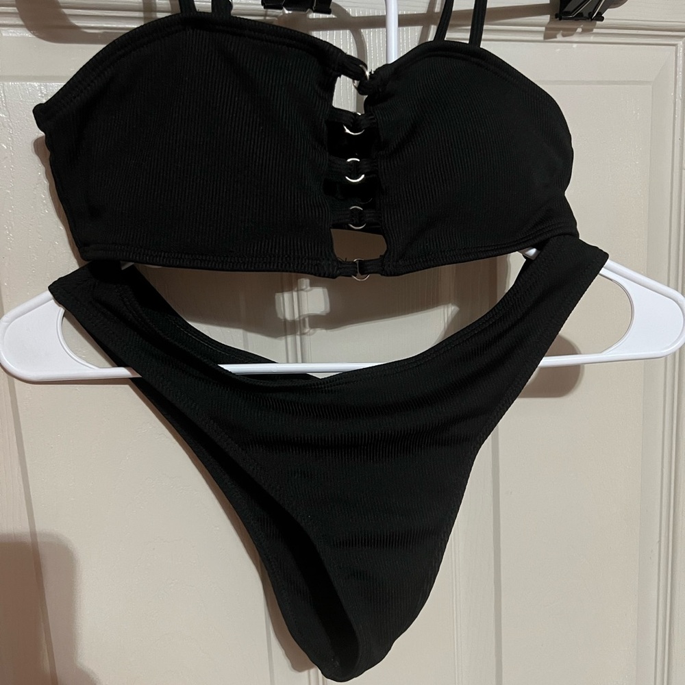 ROMWE Black Bikini Set